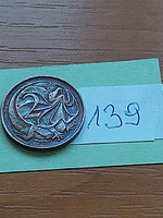 AUSZTRÁLIA 2 CENT 1966 Galléros gyík, Bronz, II. Erzsébet királynő  139