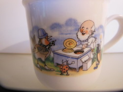 Mug - Czechoslovak - patterned on both sides - 2 dl - old - porcelain - flawless