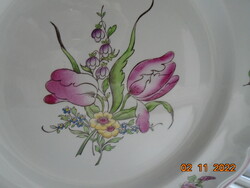 1960 Copeland-spode hand painted luneville alt strasbourg floral pattern bowl 27 cm