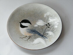 Vintage marked brumm fire enamel decorative bowl, plate (for botticelli)