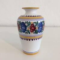 Kézzel festett virágos kerámia váza