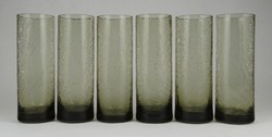 1N622 Retro Karcagi irizáló fátyolüveg pohár készlet 6 darab
