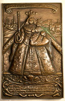 ' 1640 ' Bronze Virgin Mary with her baby wall ornament relief