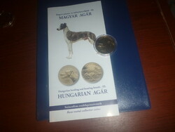 Mudi and Hungarian greyhound 2000 HUF non-ferrous metal commemorative coin for sale together! Pp unc