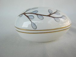 Aquincumi porcelán barkás tojás bonbonier doboz díszdoboz