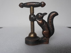 Squirrel figure bronze and copper nutcracker, rarity