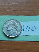 Usa 5 cents 1999 / p, thomas jefferson, copper-nickel 100