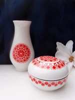 Alföldi vase and bonbonnier