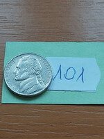 Usa 5 cents 1999 / p, thomas jefferson, copper-nickel 101