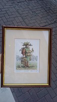 Artner Margit, Színes rézkarc-papír, 18*13 cm képméret, jelzett