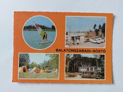 Old postcard photo postcard Balatonszabadi salt lake
