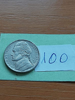 Usa 5 cents 1994 / p, thomas jefferson, copper-nickel 100
