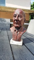 Alexander Dubcek groteszk kerámia mellszobor