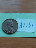 Usa 1 cent 1968 abraham lincoln, copper-zinc 102