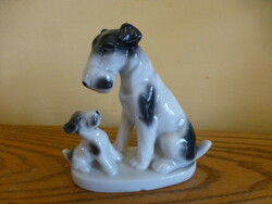 Fasold & stauch bock wallendorf dogs, pair of dogs