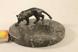 Antik bronz tigris szobros íróasztaldísz 811
