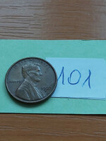Usa 1 cent 1972 / s, san francisco, abraham lincoln, copper-zinc 101