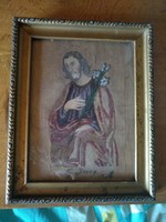 Saint Joseph antique nun work, 33x26 cm, negotiable