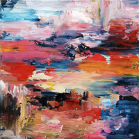 100X100cm bishop anita painting contemporary abstract modern, 