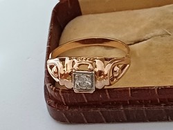 Old mint, brilles gold ring (14k)