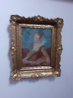 Large needle goblein picture blonden frame