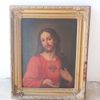 Jézus szíve festmény gipszes keretben eladó.