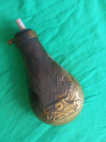 Antique copper gunpowder holder for collection