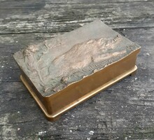 Hunter themed, boar copper/bronze gift box