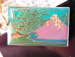 Japanese key chain Fuji painting