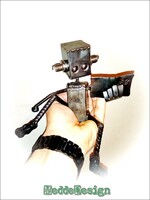 Meddedesign bookbot robot bookend - small plastic, metal sculpture