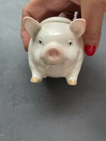 Piglet pate holder, storage container with ceramic lid