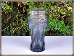 Coca cola glass 3 dl with smoke colored striped pattern