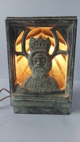 Old Karcagi ceramic lamp, King Laszlo