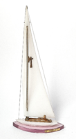 Vintage/retro - Balaton souvenir, plexiglass sailboat /18cm!