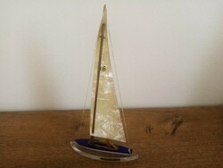 Plexiglas sailing souvenir from Balaton