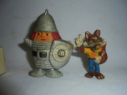 Two retro insurance advertising figures together - state insurance, fundamenta