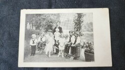 Last Hungarian king iv. Queen Károly zita + seven children's photo sheet 1921 period photo - postcard