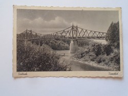 D197170 Szolnok Tisza Bridge - old postcard