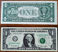 Bankjegy USA 1 Dollár Zöld pecsét Ritka