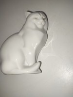 Herendi porcelán macska figura