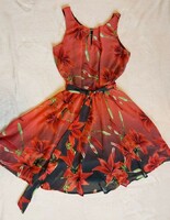 Red floral summer dress (rouge)