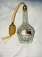 Old very nice perfume bottle with tassel, 16 cm high