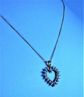 Beautiful 10k gold necklace and pendant with diamonds!!!