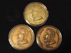Ritka, gyűjtői áras MÉE érme trió 1 ezüst 2 bronz