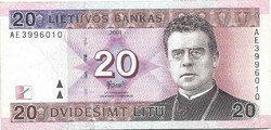 20 Litu 1993 Lithuania