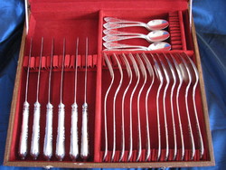 Silver-plated Russian cutlery set