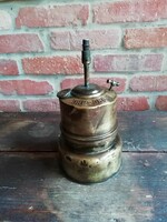 German Gasoline Lamp, Marked Pre WW2 Brass Lamp, Marked Cleaned
