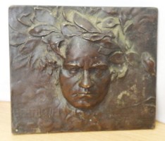 Beethoven, a relief plaque that can be mounted on furniture or a board.