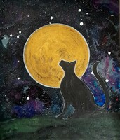 The magic of the moon (55x46cm, acrylic, canvas)