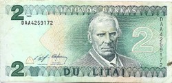 2 Litai 1993 Lithuania